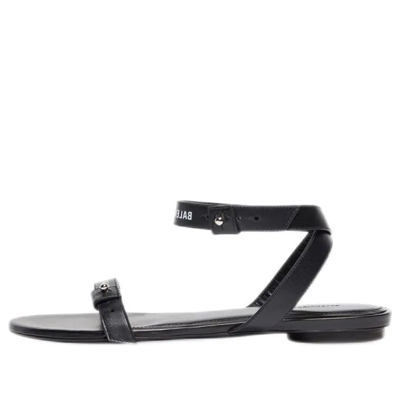 (WMNS) Balenciaga Afterhour Sandals 'Leather Black' 694476WBBF31090 sold by KicksCrew