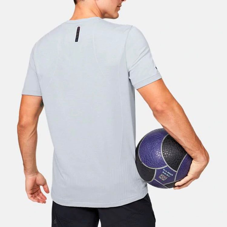 Under Armour RUSH Seamless Fitted T-shirt 'Grey' 1351448-014 sold by KicksCrew product image thumbnail 4