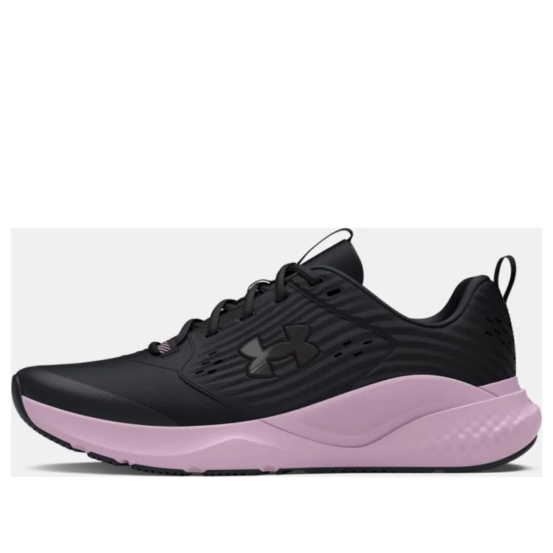 (WMNS) Under Armour Charged Commit 4 'Black Purple Ace' 3026728-003 sold by KicksCrew