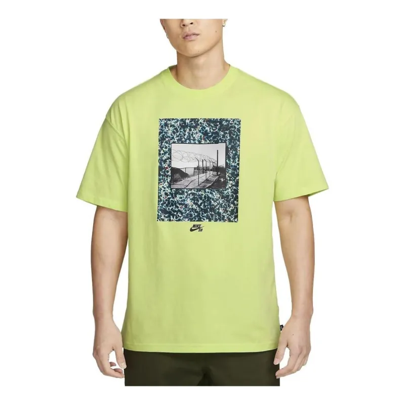 Nike SB Skateboard T-shirt 'Green' FB8141-736 sold by KicksCrew