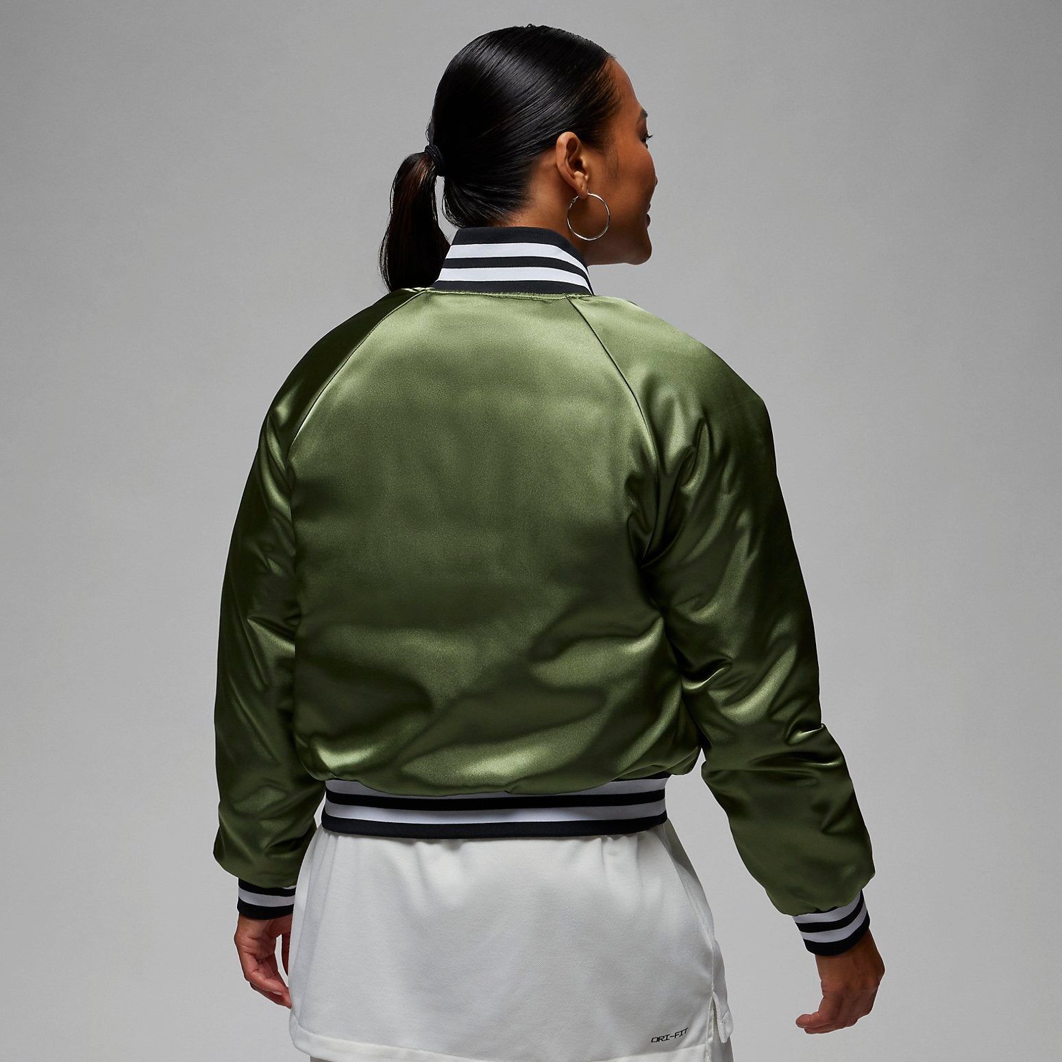 (WMNS) Air Jordan Varsity Jacket 'Green' FB5154-340 sold by KicksCrew product image thumbnail 5
