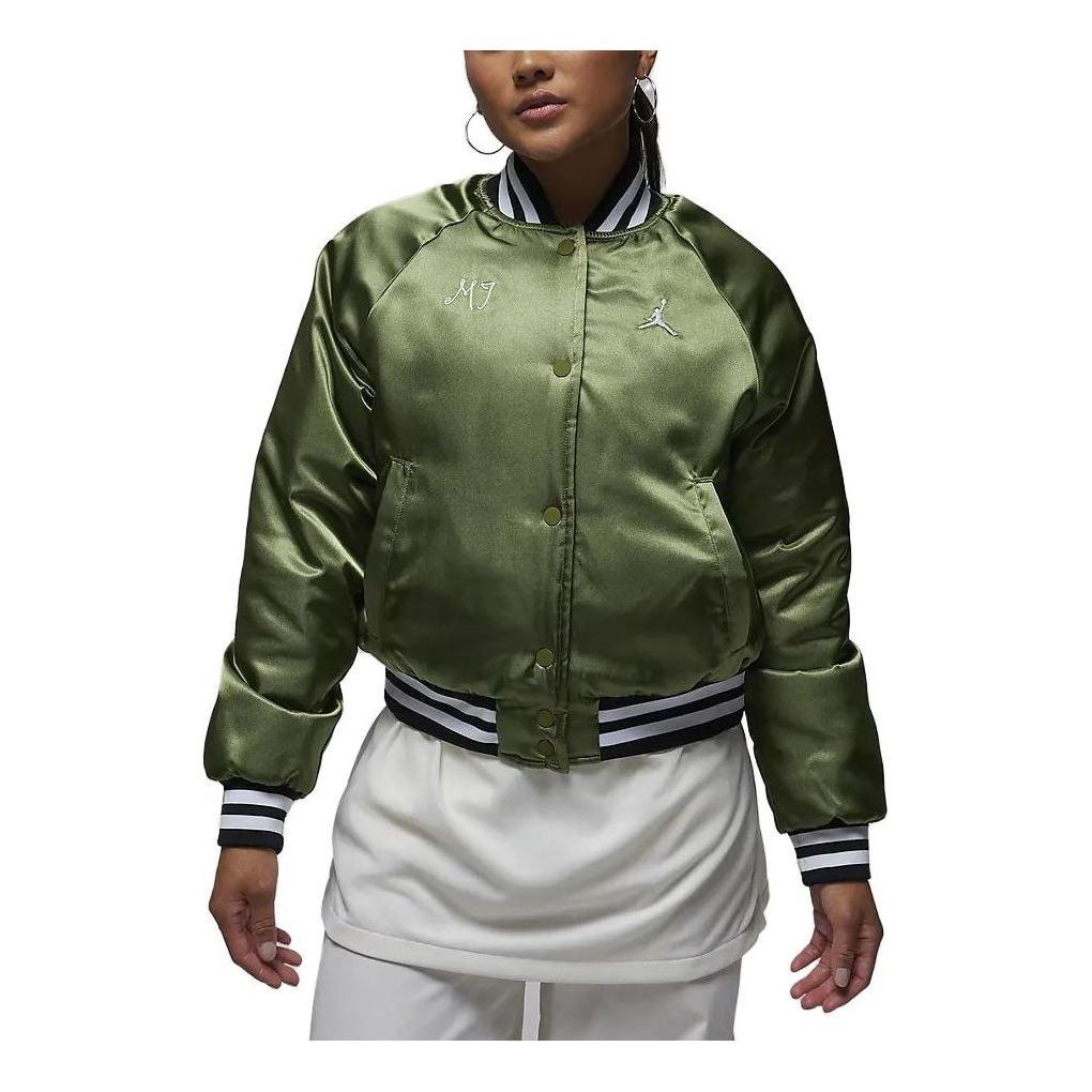 (WMNS) Air Jordan Varsity Jacket 'Green' FB5154-340 sold by KicksCrew