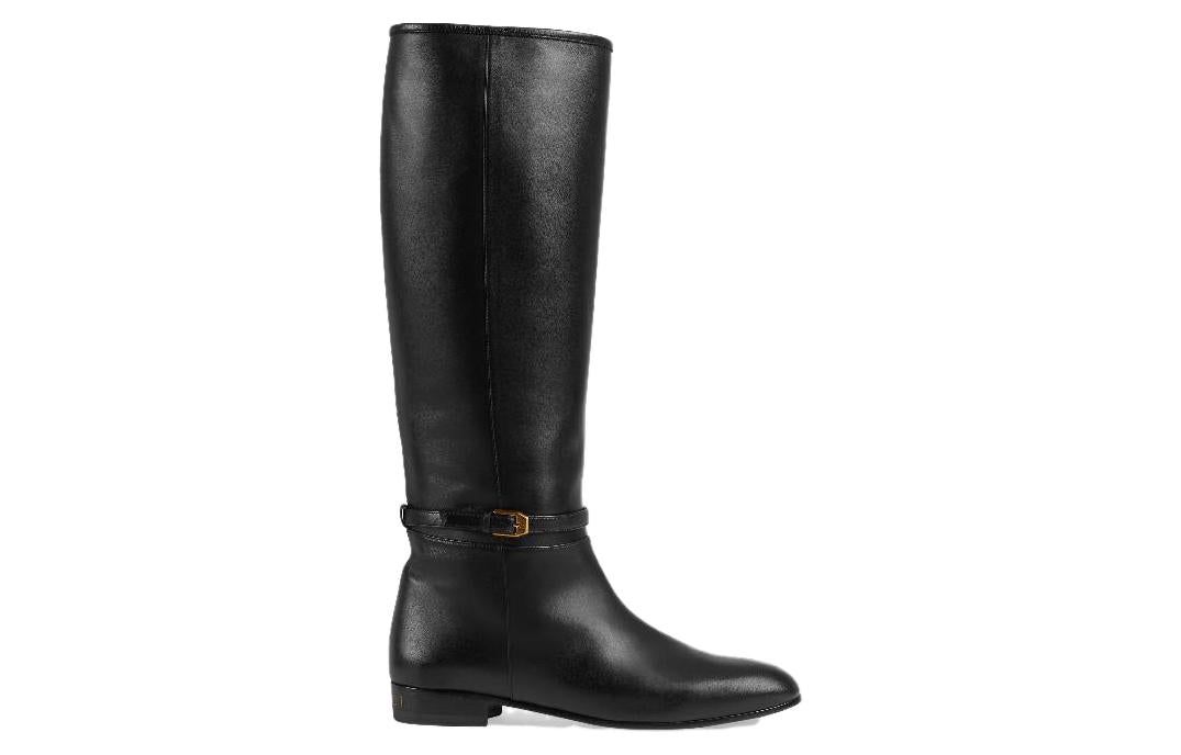 (WMNS) Gucci Knee High Leather Boots 'Black' 658889-BKO00-1000 sold by KicksCrew product image thumbnail 2