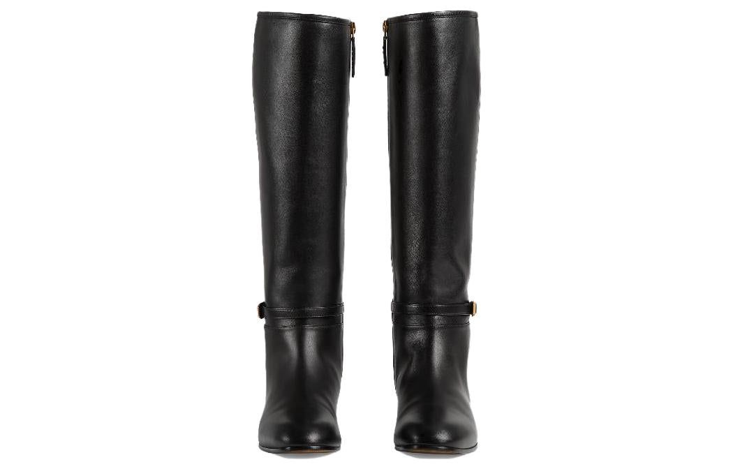 (WMNS) Gucci Knee High Leather Boots 'Black' 658889-BKO00-1000 sold by KicksCrew product image thumbnail 4