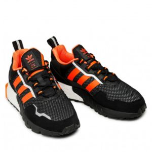 Adidas ZX 1K Boost 'Black Solar Orange' H00428 sold by KicksCrew
