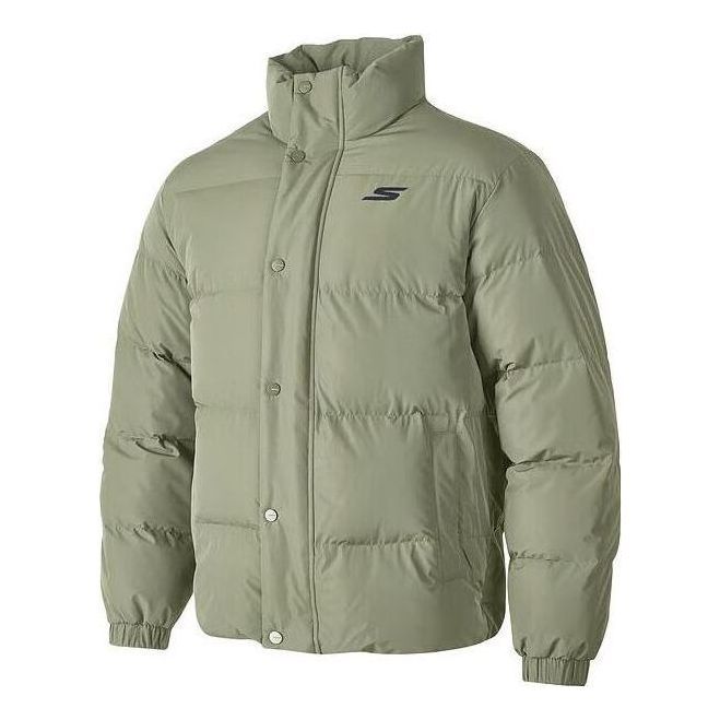 Skechers Letter Printed Waterproof Down Jacket 'Olive Green' P423U038-02BV sold by KicksCrew