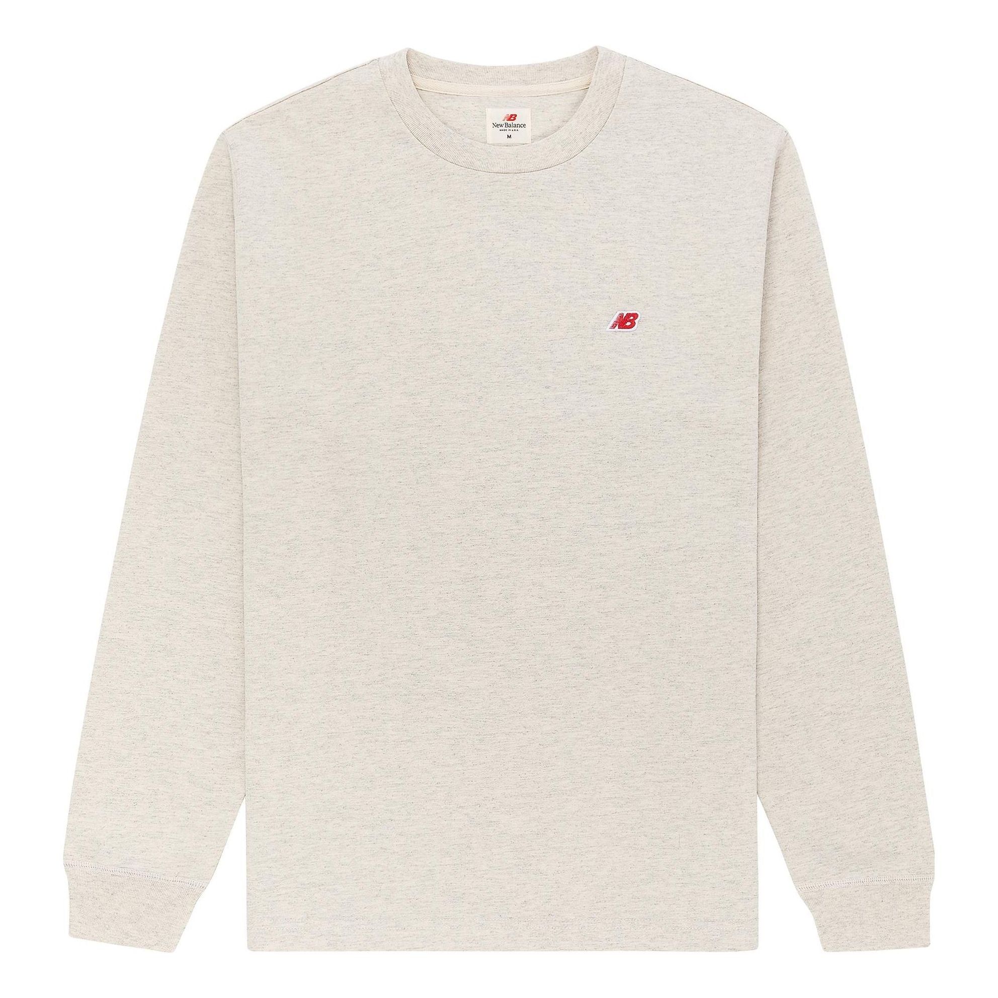 New Balance MADE in USA Core Long Sleeve T-Shirt 'Oatmeal Heather' MT21542-OTH sold by KicksCrew