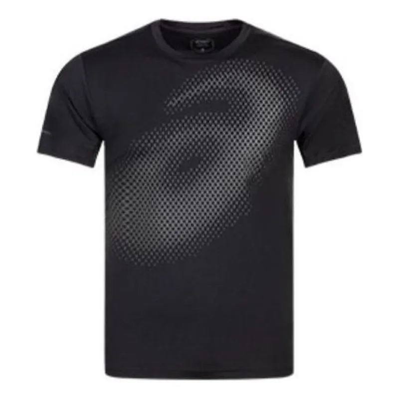 ASICS Reflective Logo Running T-Shirt 'Black' 2011C449-002 sold by KicksCrew
