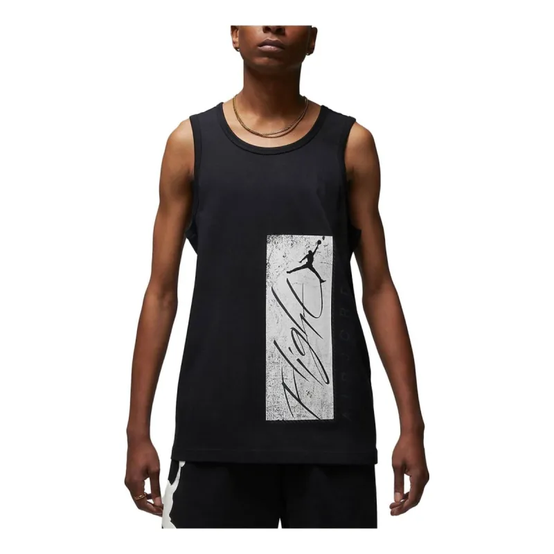 Air Jordan Essentials Graphic Tank 'Black White' FJ2084-010 sold by KicksCrew