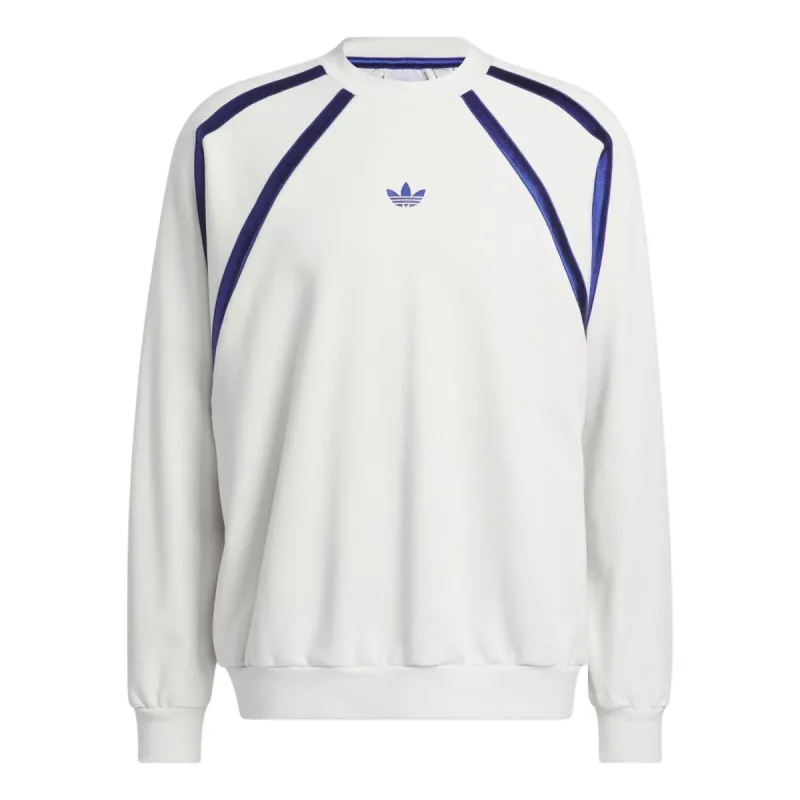adidas Originals Crewneck 'White Purple' IR6385 sold by KicksCrew