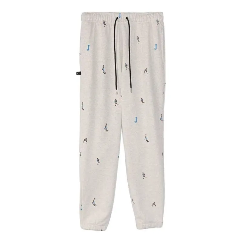 Air Jordan Essential Print Fleece Pants 'Oatmeal Heather' DH3519-141 sold by KicksCrew