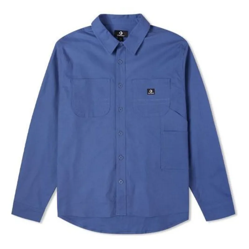 Converse Carpenter Pocket Button Down Long Sleeve Shirt 'Vintage Blue' 10022950-A02 sold by KicksCrew