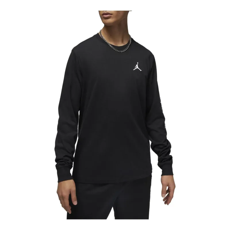 Air Jordan Long Sleeve Crew Neck T-Shirt 'Black' FD0600-010 sold by KicksCrew
