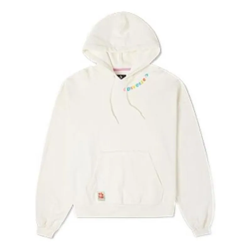 (WMNS) Converse Crafted Fashion Graphic Hoodie 'White' 10024178-A02 sold by KicksCrew