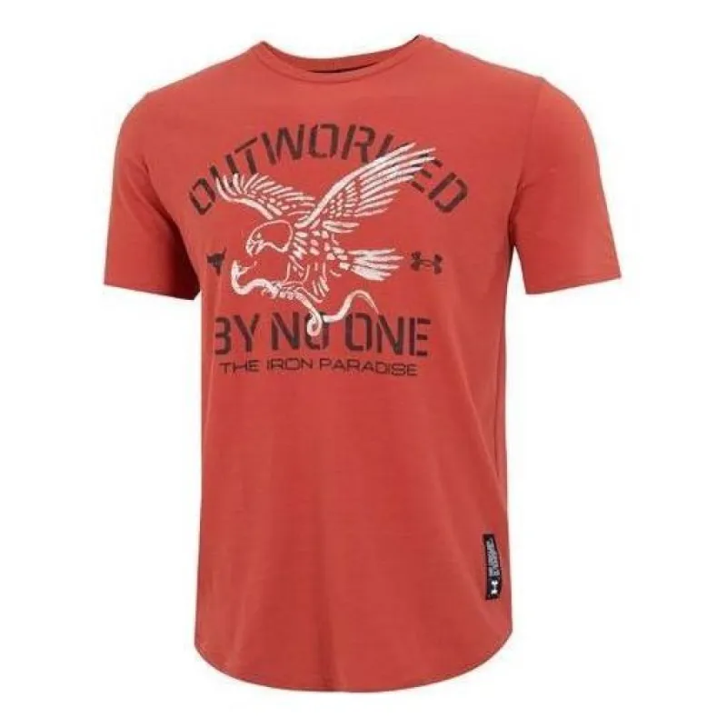 Under Armour Project Rock Outworked T-shirt 'Red' 1370490-635 sold by KicksCrew