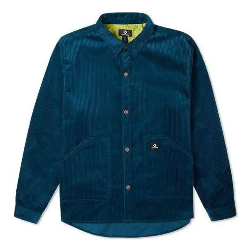 Converse Corduroy Button Shirt 'Blue' 10024006-A02 made by Converse