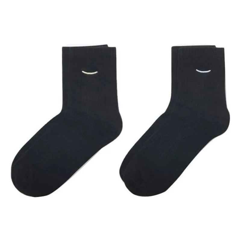 Converse Core Twin Pack Jack Purcell Mid Crew Socks 'Black' 10022792-A02 sold by KicksCrew