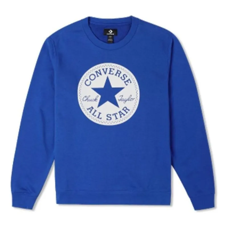 Converse Go-To Chuck Taylor Patch French Terry Crew Sweatshirt 'Blue' 10023855-400 sold by KicksCrew