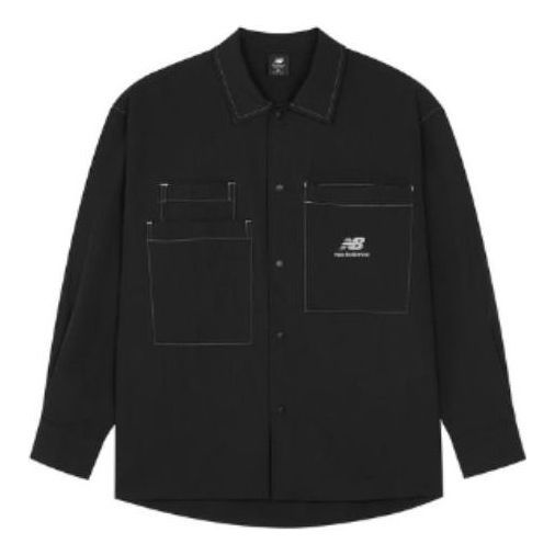 New Balance Logo Classic Shirt 'Black White' AMJ23303-BK sold by KicksCrew