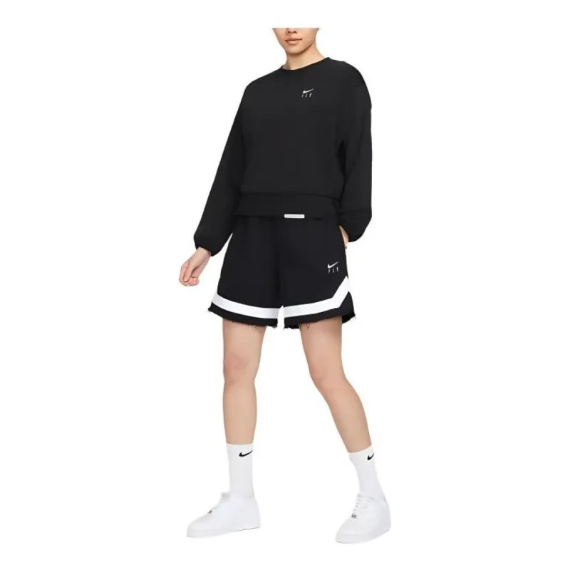 (WMNS) Nike Swoosh Fly Fleece Basketball Shorts Asia Sizing 'Black White' FN0149-010 sold by KicksCrew