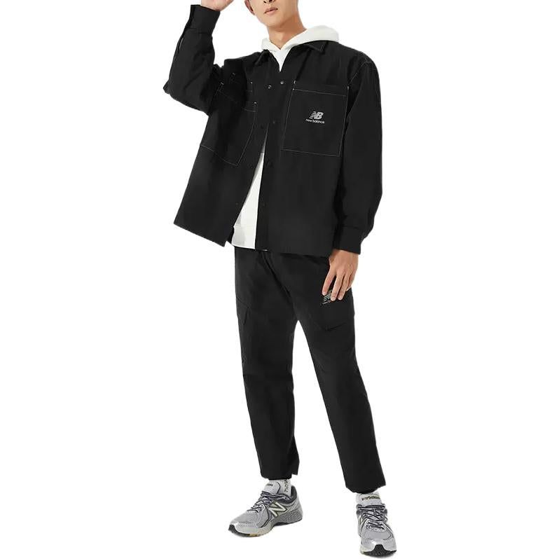 New Balance Logo Classic Shirt 'Black White' AMJ23303-BK sold by KicksCrew product image thumbnail 3