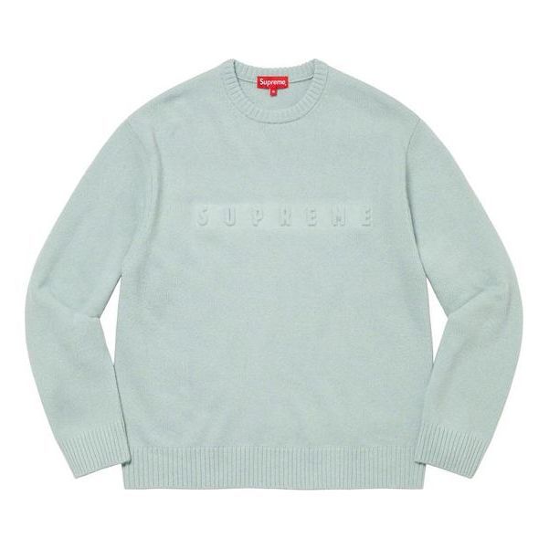 Supreme Embossed Sweater 'Teal' SUP-FW22-958 sold by KicksCrew
