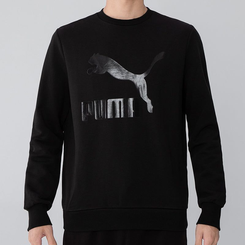 Puma Classics Logo Crew Neck Sweater 'Black' 531367-01 sold by KicksCrew product image thumbnail 3