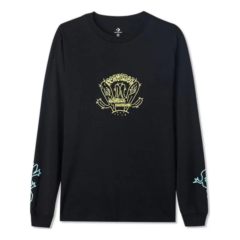 Converse Cactus Graphic Long Sleeve Tee 'Black' 10023771-A01 made by Converse