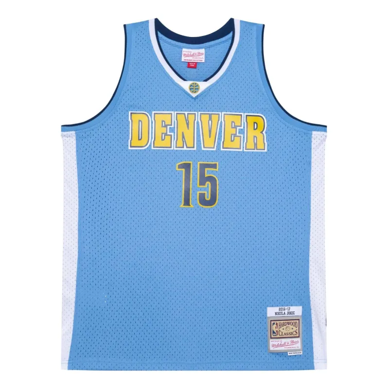 Mitchell & Ness x NBA Denver Nuggets 2016-17 Road Jersey 'Nikola Jokic 15' SMJY4448-DNU16NJOCLBL sold by KicksCrew