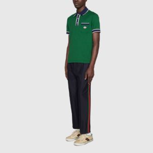 Gucci Cotton Piquet Polo With Interlocking G 'Green' 653380-XJDF8-3495 sold by KicksCrew
