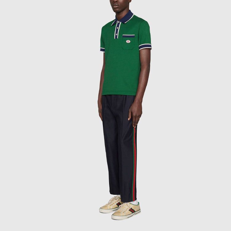 Gucci Cotton Piquet Polo With Interlocking G 'Green' 653380-XJDF8-3495 sold by KicksCrew product image thumbnail 2