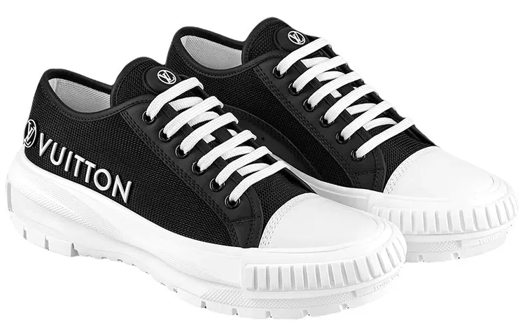 (WMNS) LOUIS VUITTON Squad Sneakers 'Black with Side Logo' 1A9RO7 sold by KicksCrew product image thumbnail 2