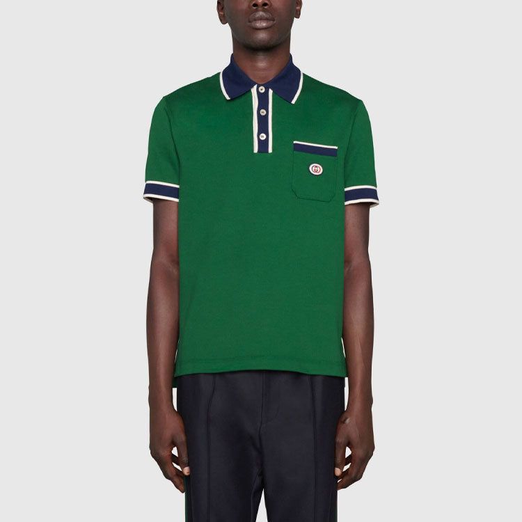 Gucci Cotton Piquet Polo With Interlocking G 'Green' 653380-XJDF8-3495 sold by KicksCrew product image thumbnail 3