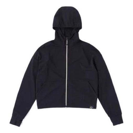 (WMNS) New Balance Full Zip Hooded Jacket 'Black' JWTL2286-BK sold by KicksCrew
