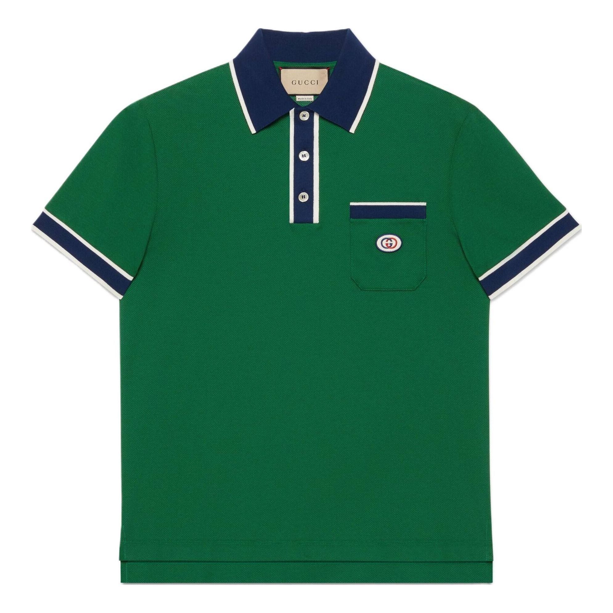 Gucci Cotton Piquet Polo With Interlocking G 'Green' 653380-XJDF8-3495 sold by KicksCrew