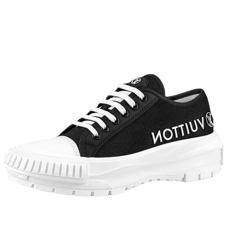 (WMNS) LOUIS VUITTON Squad Sneakers 'Black with Side Logo' 1A9RO7 sold by KicksCrew