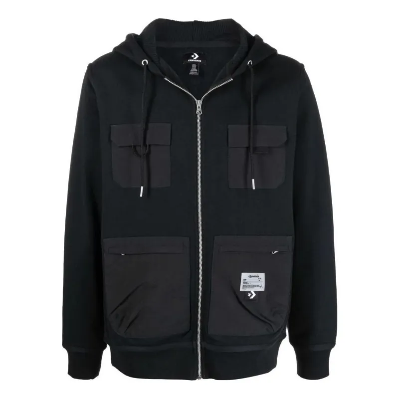 Converse x Josh Vides Utility Fleece Hoodie 'Black' 10023691-A01 made by Converse