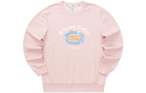 Skechers Graphic Crew Sweater 'Black White Pink Blue Grey' L322U085 sold by KicksCrew
