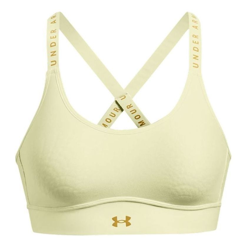 (WMNS) Under Armour Infinity Mid Covered Sports Bra 'Lemon Yellow' 1363353-785 sold by KicksCrew
