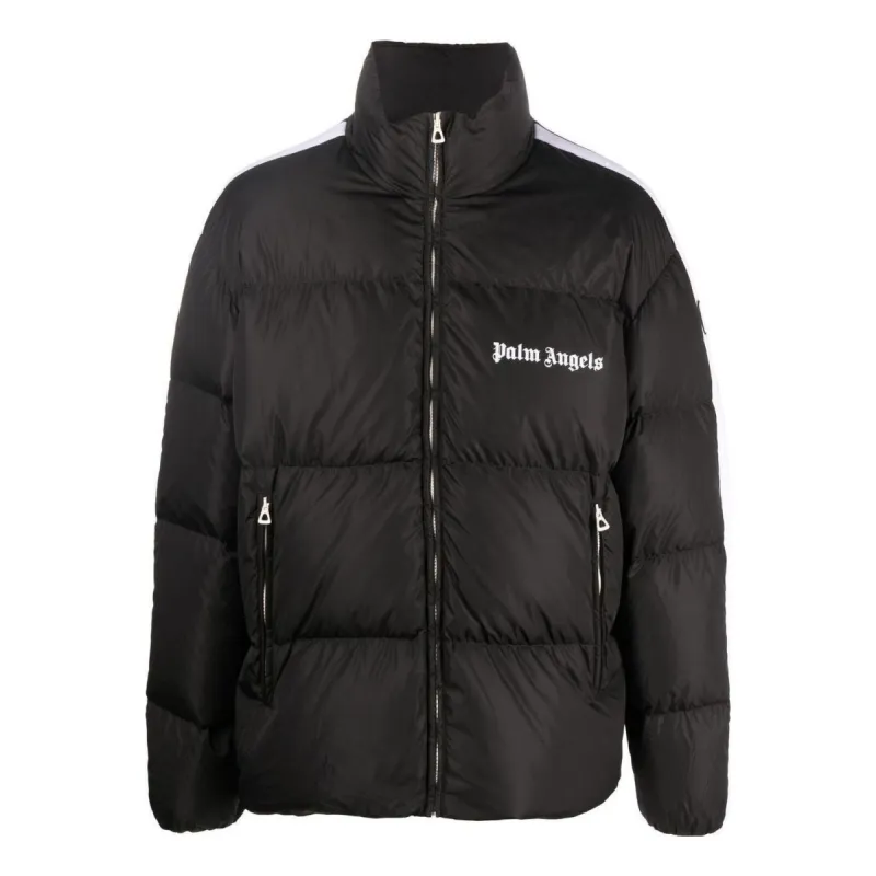 Palm Angels FW22 Classic Track Down Jacket 'Black White' PMED019F22FAB0011001 sold by KicksCrew