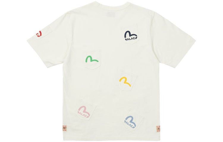Palace X Evisu Multi Pocket T-Shirt Egret Logo T-Shirt 'White' P21EVTS001 sold by KicksCrew product image thumbnail 2