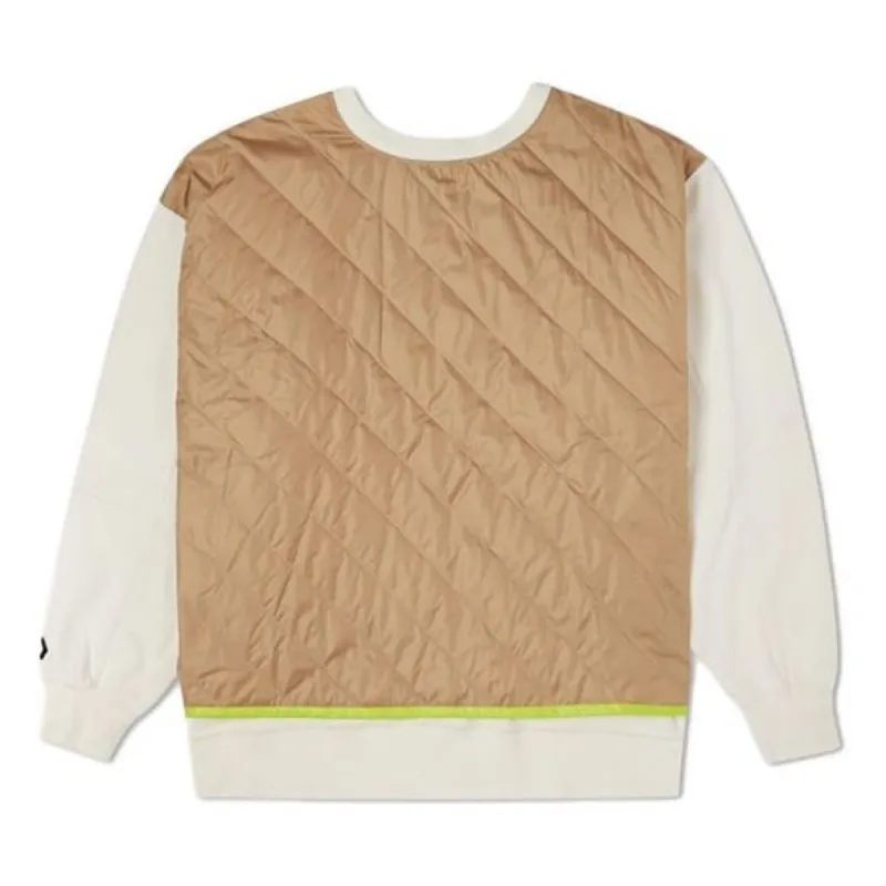 Converse Shapes Quilted Crew Sweatshirt 'Beige' 10022373-A02 sold by KicksCrew