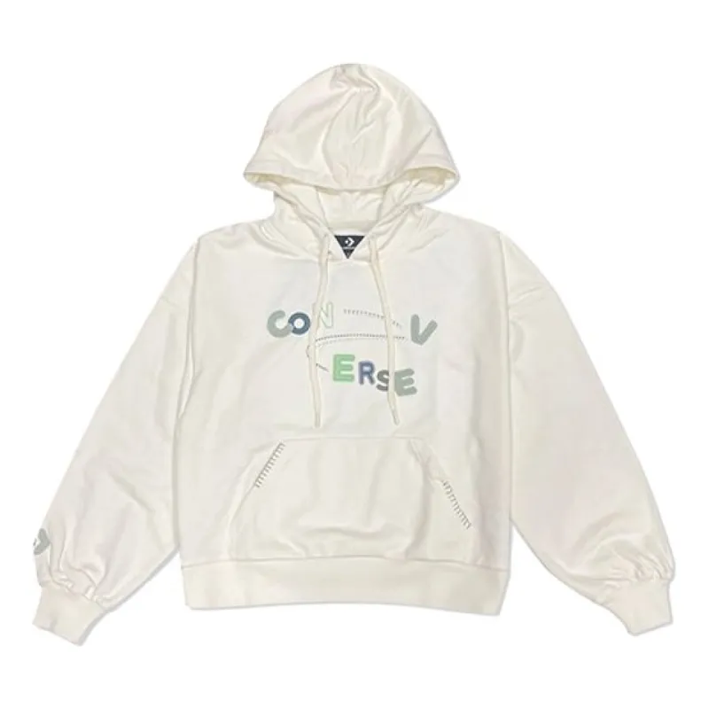 (WMNS) Converse Chain Stitch Hoodie 'Beige' 10025515-A01 sold by KicksCrew