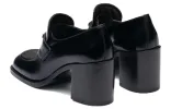 (WMNS) PRADA Brushed Leather High-heel Loafers 'Black' 1D223N_055_F0002_F_075 sold by KicksCrew