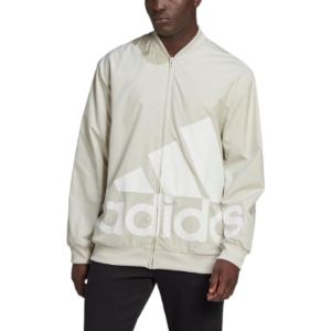 adidas AEROREADY Essentials Giant Logo Woven Windbreaker Jacket 'Aluminium' HL6922 sold by KicksCrew