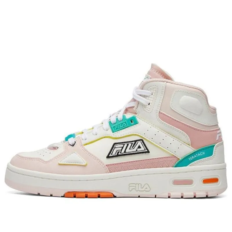 (WMNS) FILA FUSION Heritage Retro Basketball Shoes 'White Pink' T12W111204FBS sold by KicksCrew