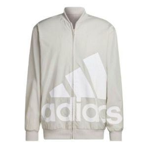 adidas AEROREADY Essentials Giant Logo Woven Windbreaker Jacket 'Aluminium' HL6922 sold by KicksCrew