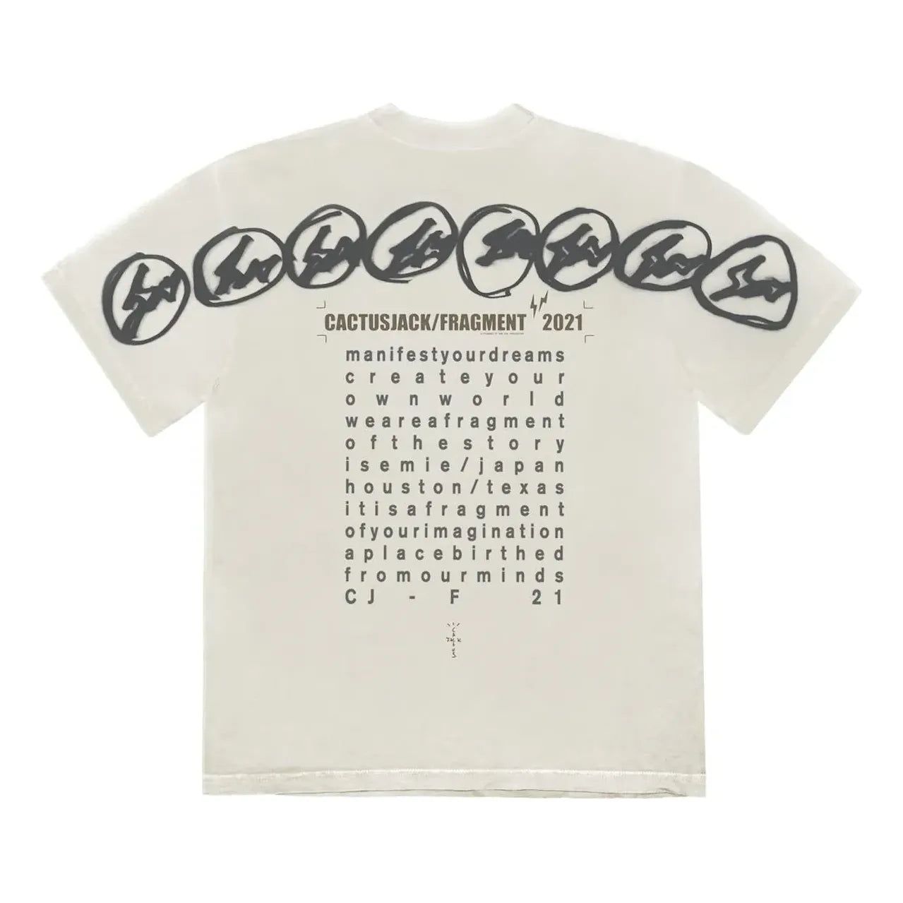 Travis Scott Cactus Jack For Fragment Manifest T-Shirt 'White' CJFN-SS28 sold by KicksCrew product image thumbnail 2