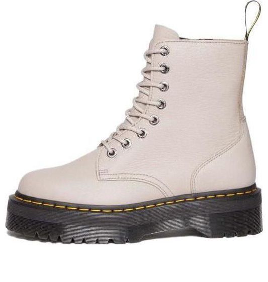 (WMNS) Dr.Martens Jadon III Pisa Leather Platform Boots 'Vintage Taupe' 31159348 sold by KicksCrew
