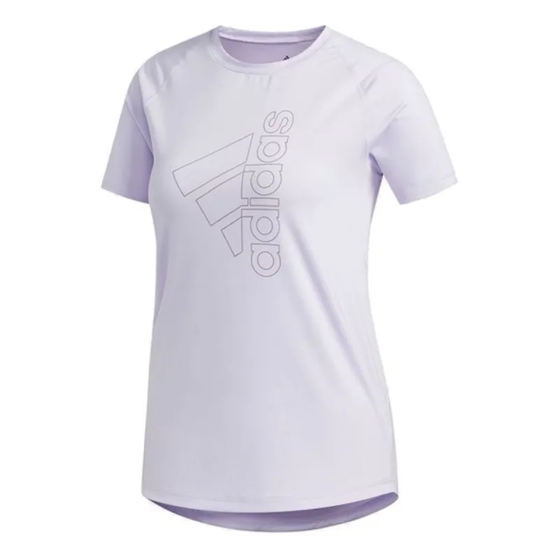 (WMNS) adidas Badge of Sport T-Shirt 'Purple' FQ1991 sold by KicksCrew